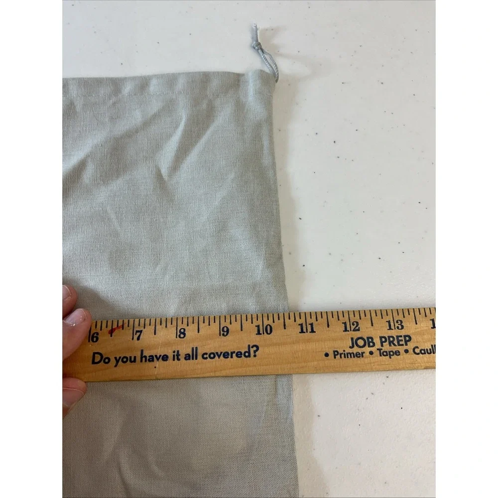 Authentic Manolo Blahnik Dust Bag Gray Drawstring 10.5
